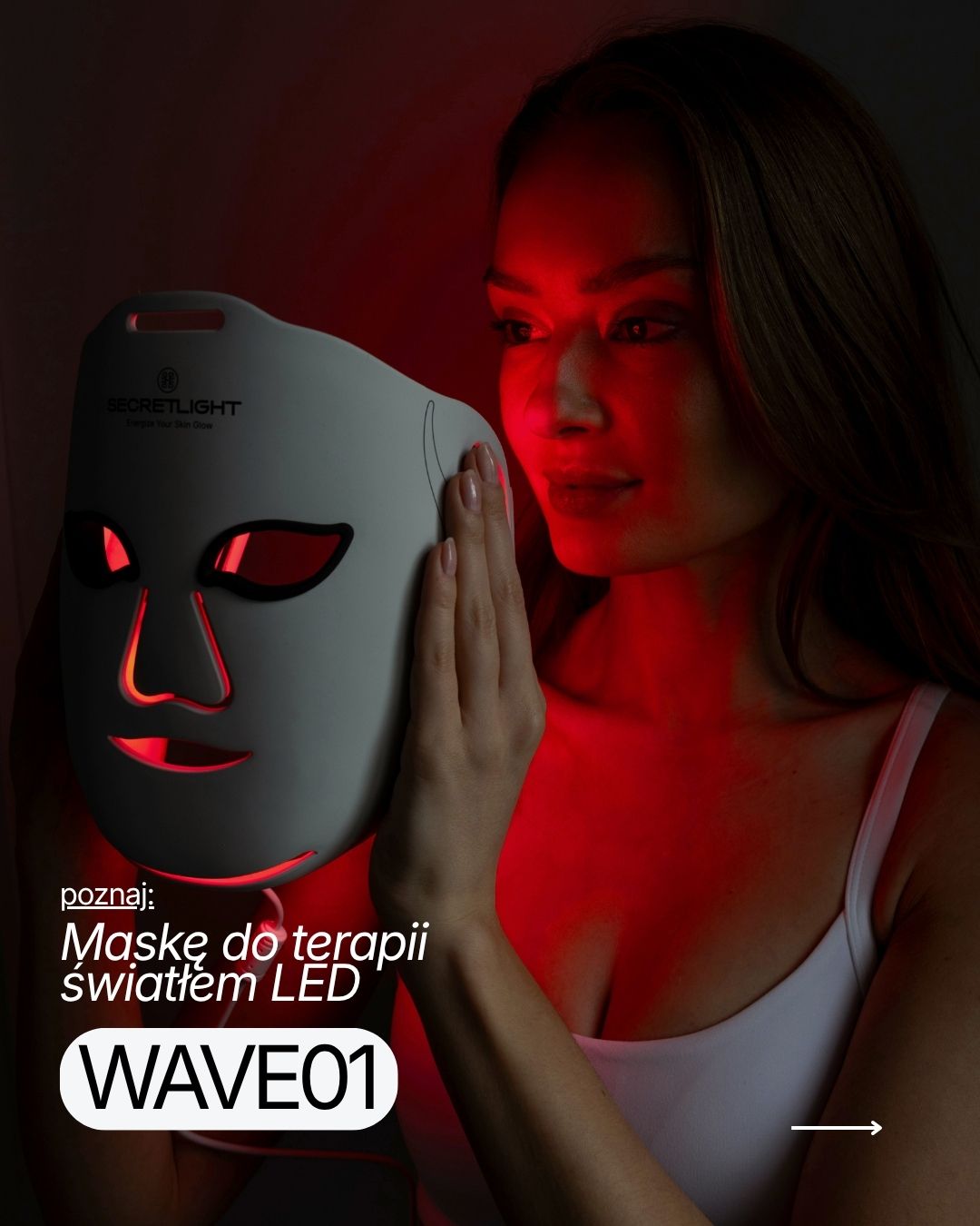 Maska do terapii światłem LED WAVE01